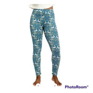⭐3/$15 NWT JUST COZY Ladies Peacock Cozy-Lined Leggings
